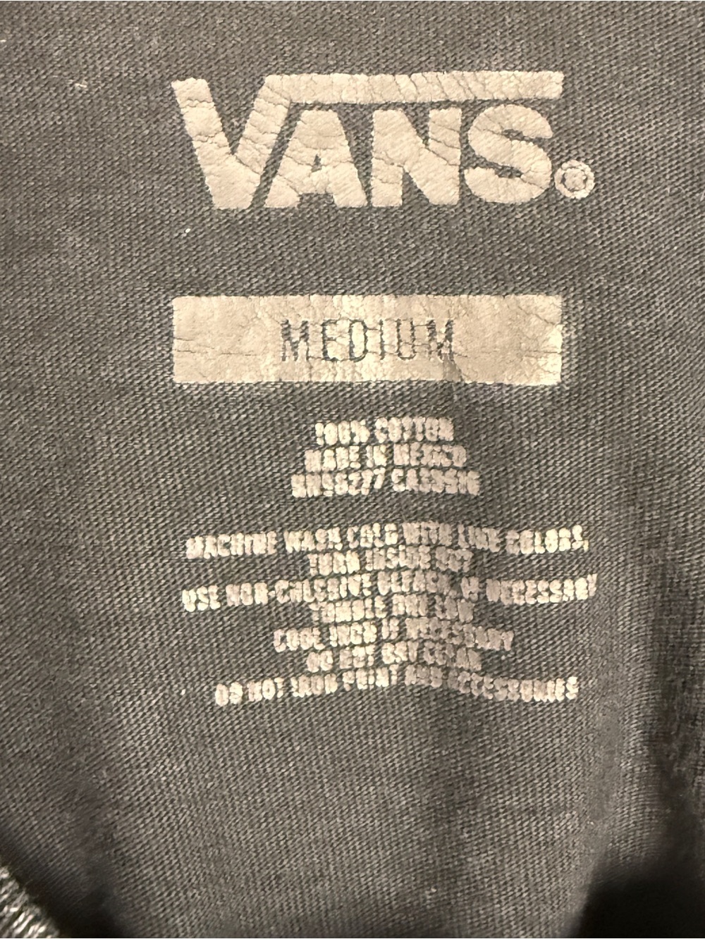 Vans Acid-Washed Black Off The Wall Graphic Tee - Picture 4 of 4